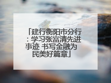 建行衡阳市分行：学习张富清先进事迹 书写金融为民美好篇章
